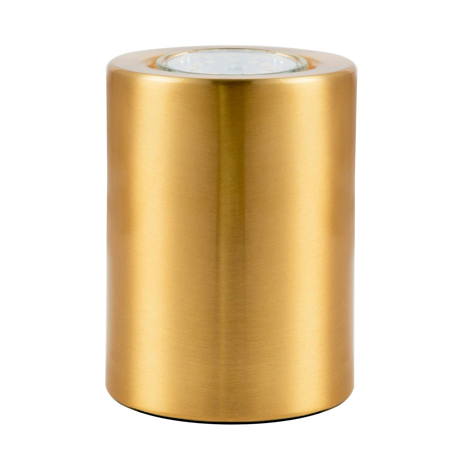 Happy Homewares Gold Small And Contemporary Brushed Led Table/Floor Lamp Uplighter