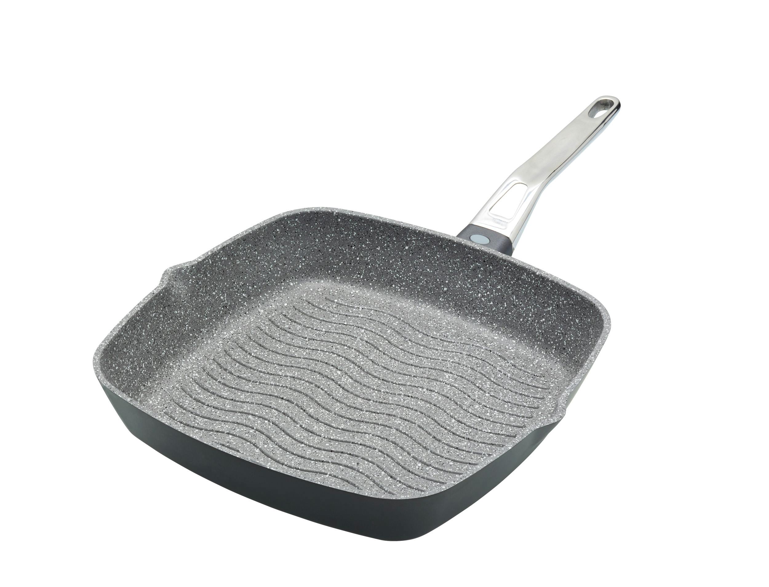 Rackhams Grey Cast Aluminium 28Cm Grill Pan - Aluminium - Griddle Pan