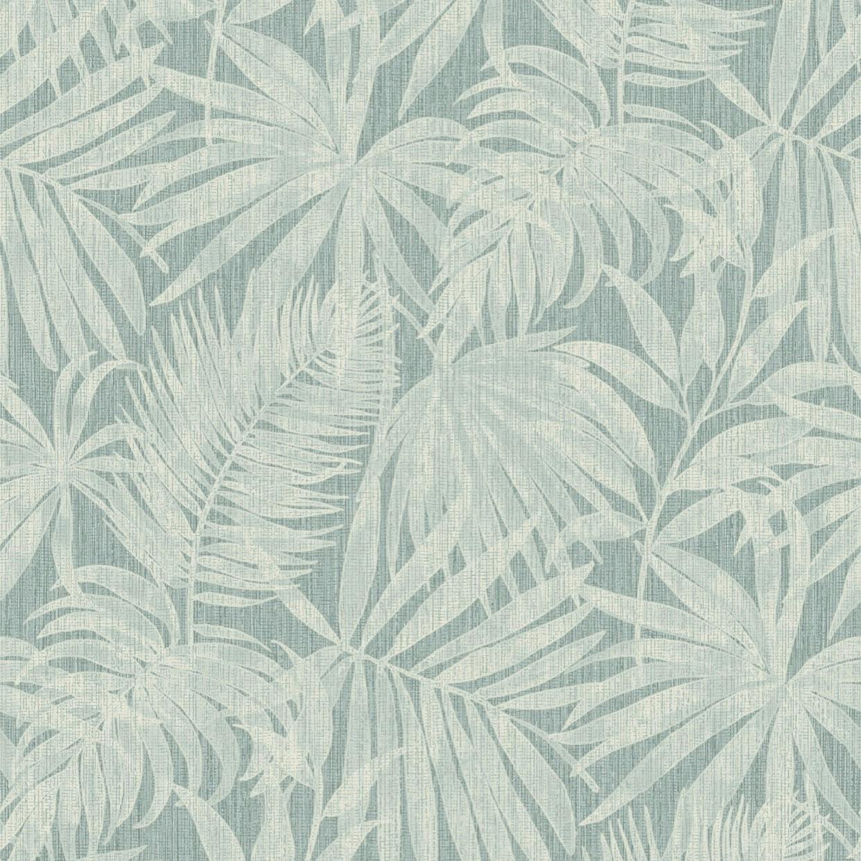 Rackhams Blue Boutique Tropical Palm Leaf Pvc-Free Eco Wallpaper,