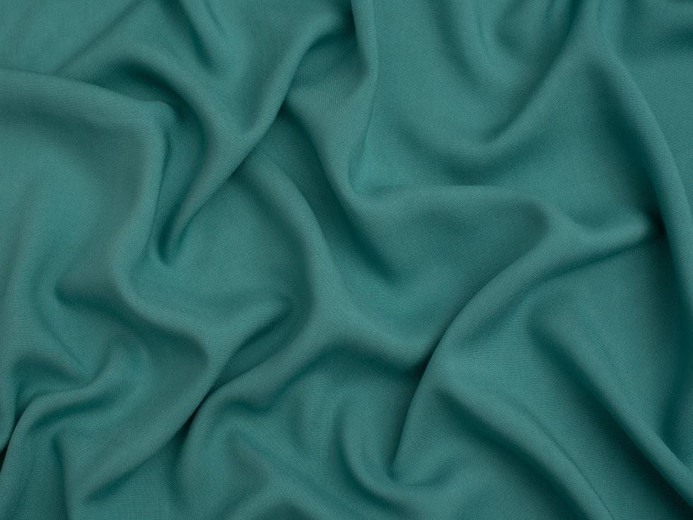 Minerva Core Range Turquoise Minerva Viscose Challis Fabric - Plain Design Dressmaking Fabric, 140 Cm / 56" Wide - Per Metre