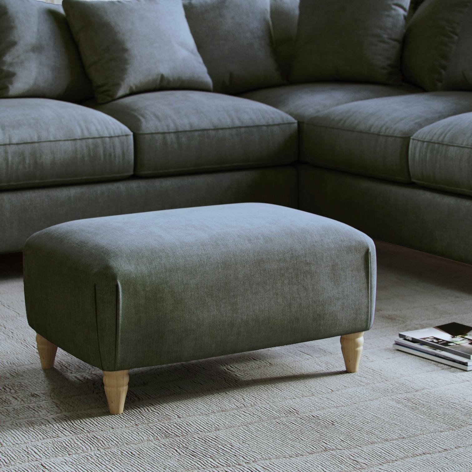 The Great Sofa Company Brentwood Footstool - Slate