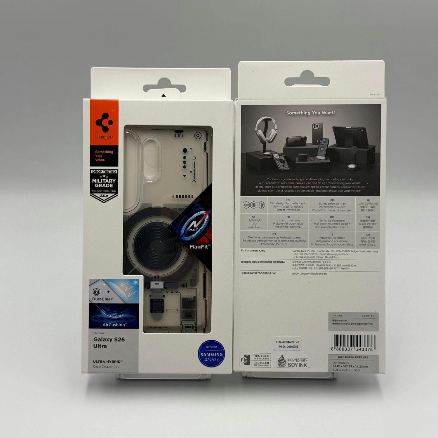 Spigen Ultra Hybrid Mag Case With Magfit For Samsung Galaxy S26 Ultra 6.9" Neo One Clear - Acs11206