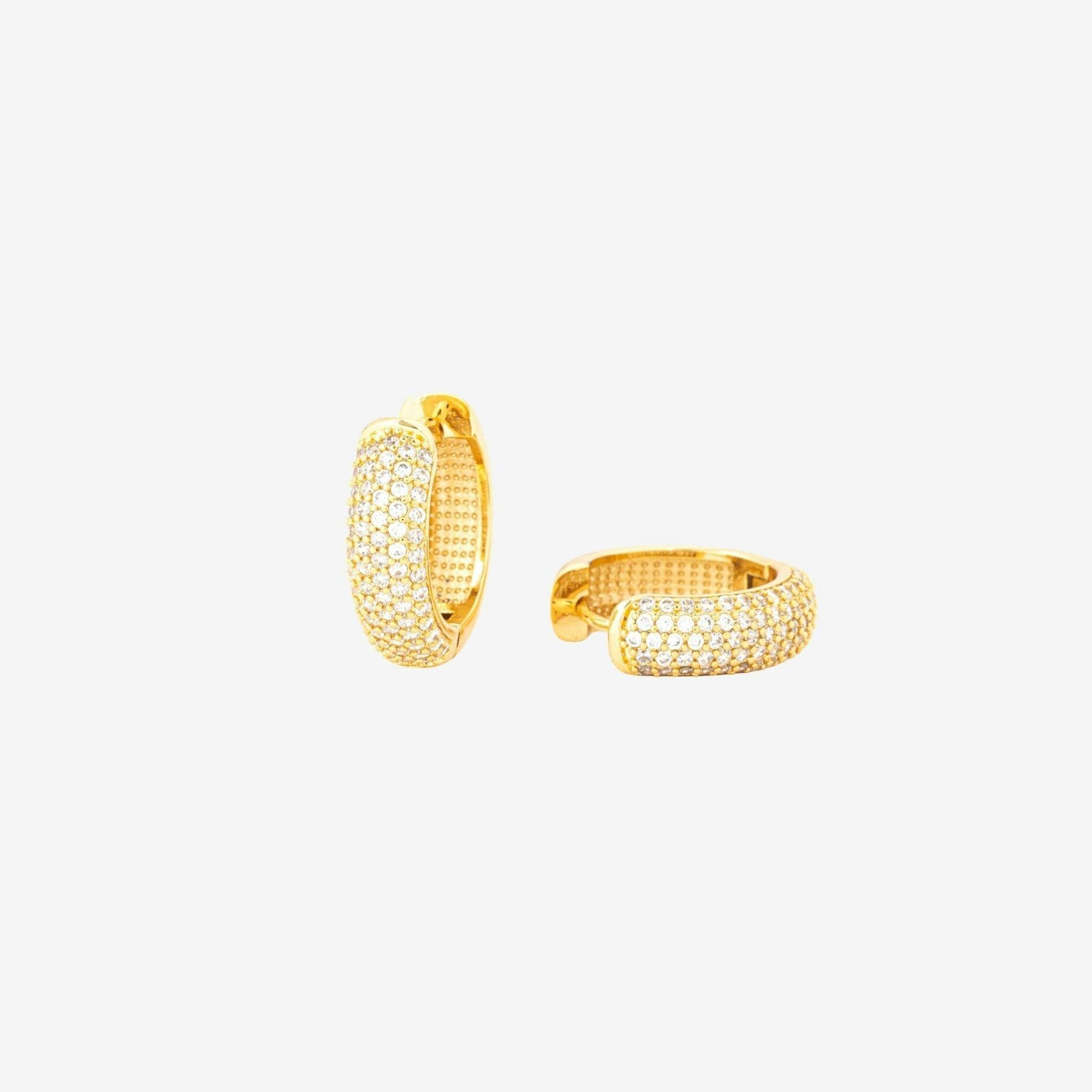 Uchi & Soto Gold Kin Pave Earrings