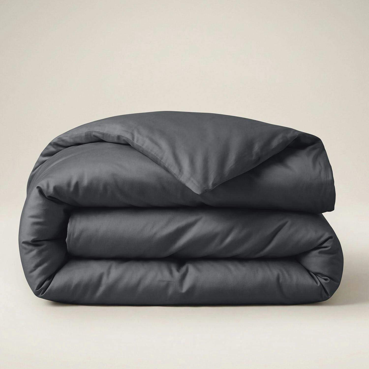 Rackhams Dark/Grey Sateen Duvet Cover - S.king