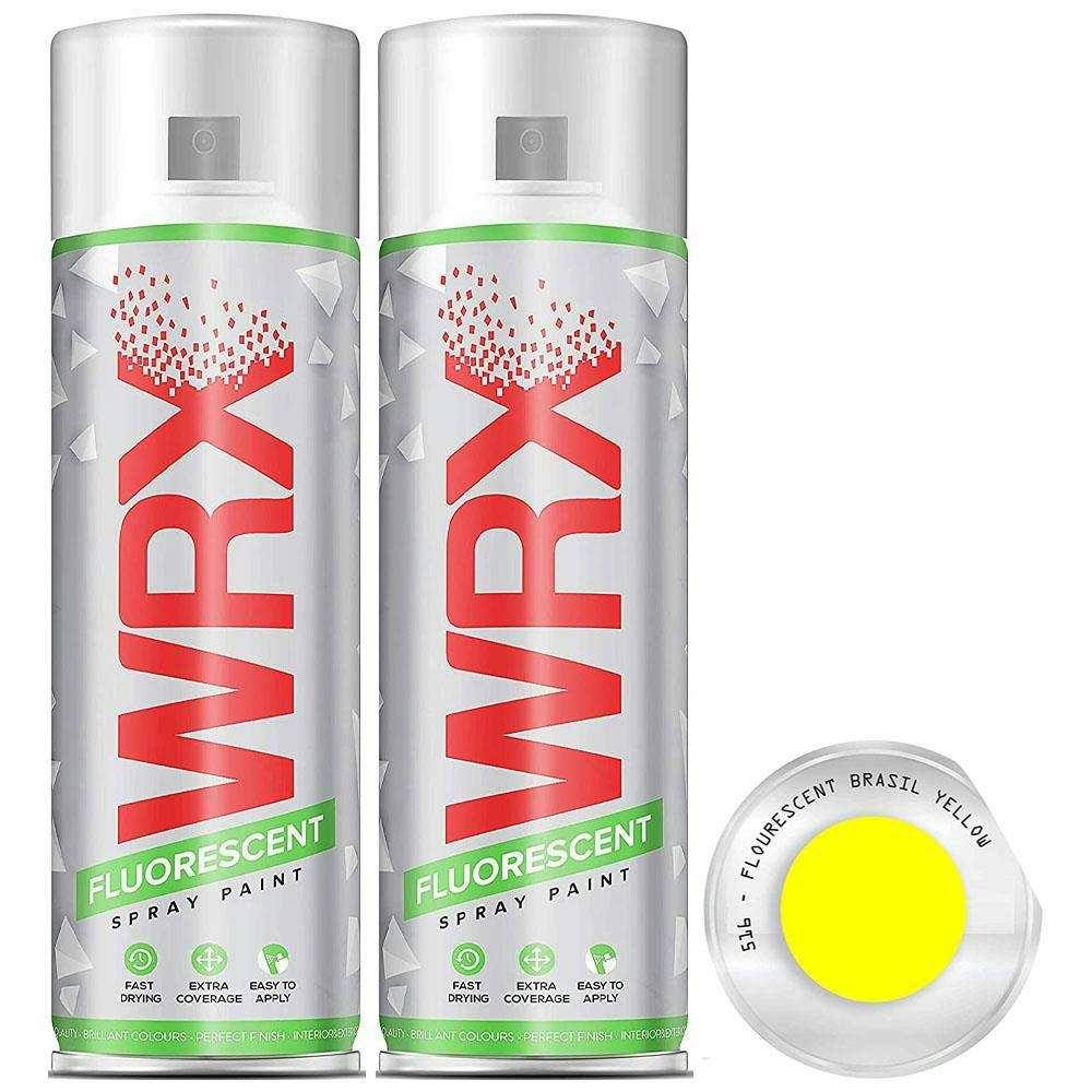 Wrx Yellow 3X Fluorescent Brazil Spray Paint 400Ml - Image 2
