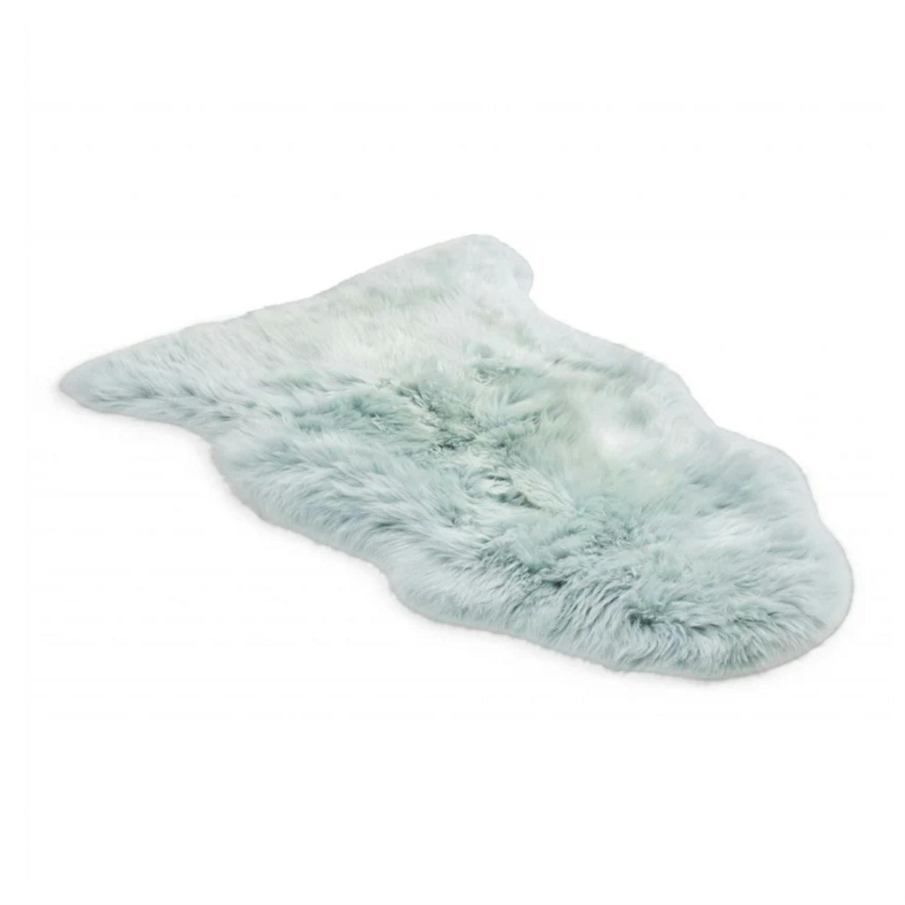 Infinity Leather Genuine Sheepskin Natural Silky Soft Fluffy Real Wool Rug - Duck Egg - 90 X 60 Cm
