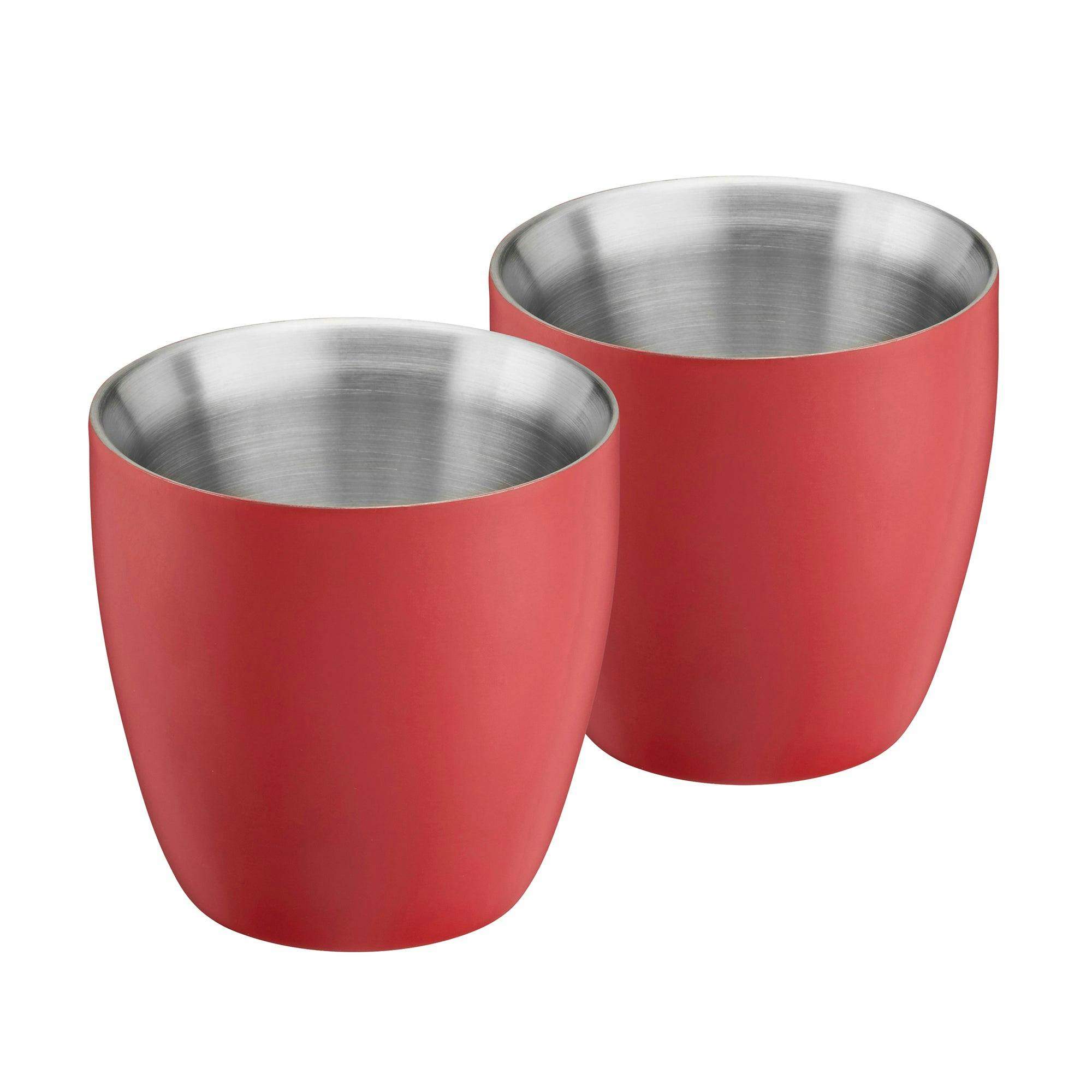 Cooks Professional Insulated Espresso Cups | Pack Of 2 | Red - Image 3