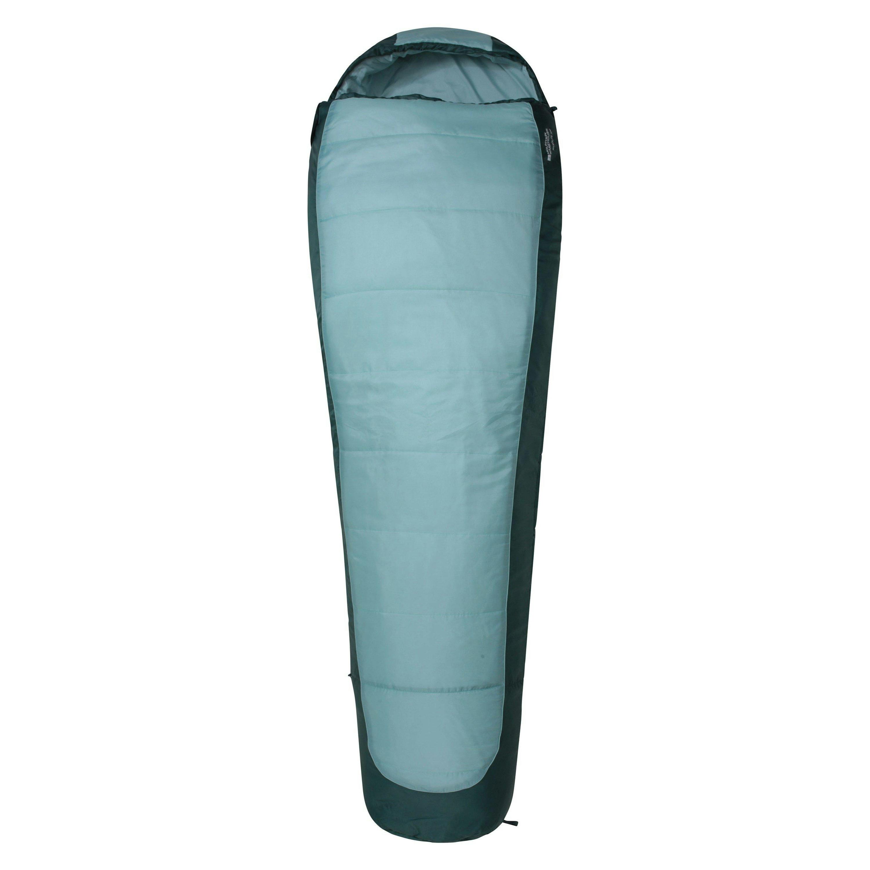 Mountain Warehouse Mid Season Right Zip Microlite 700 Mummy Sleeping Bag - Teal - 200Cm - Teal - 100% Polyester