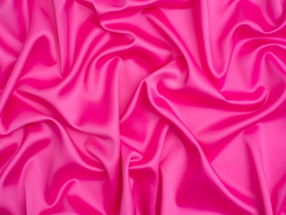 Minerva Pink Core Range Stretch Woven Satin Fabric - Plain Design Dressmaking Fabric, 145 Cm / 58" Wide - Per Metre - Cerise