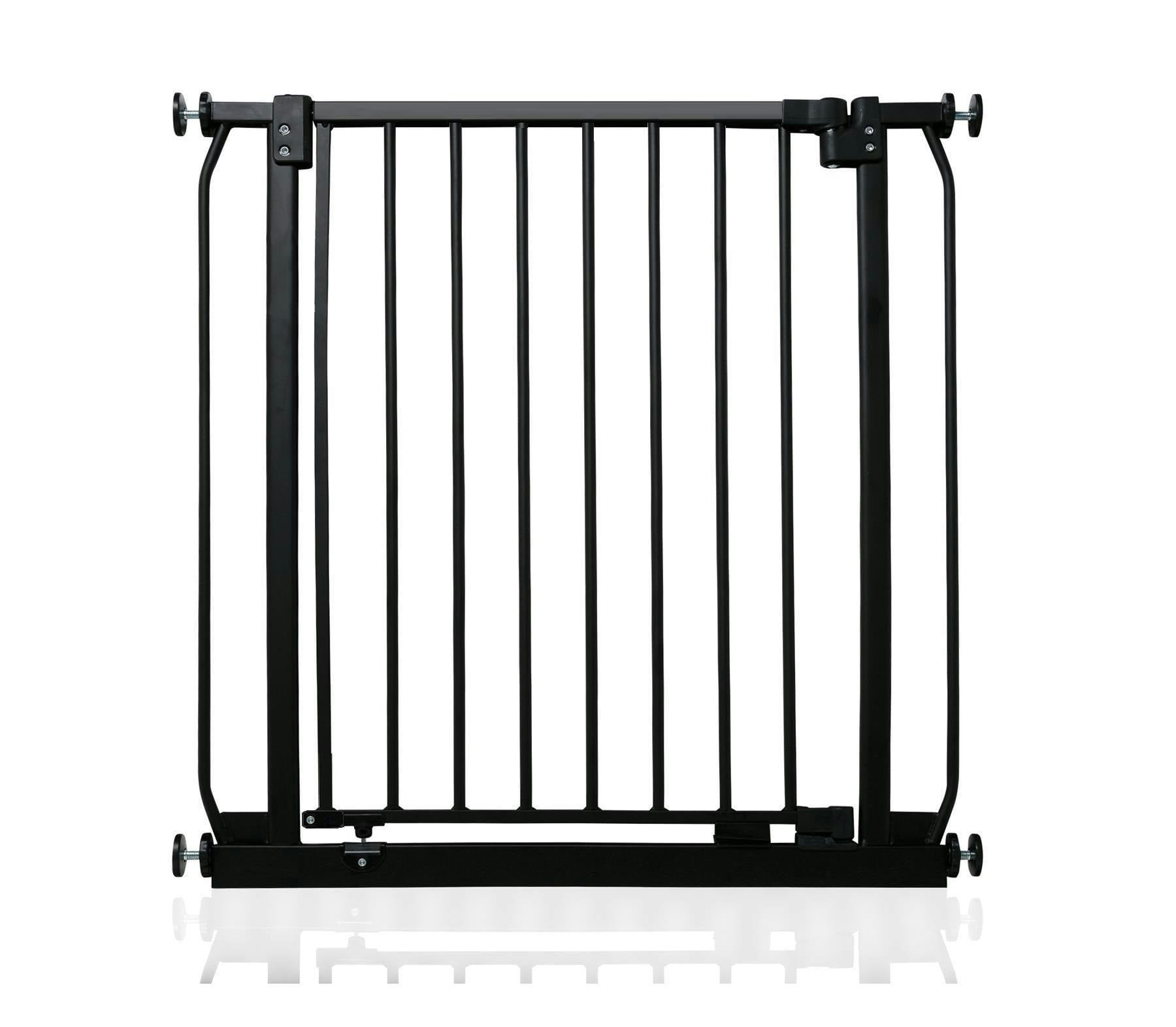 Safetots Black Elite Pressure Narrow Safety Gate, 65.5Cm - 74.5Cm, Matt Narrow Pressure Fit Stair Gate - Metal - 65.5Cm -74.5Cm