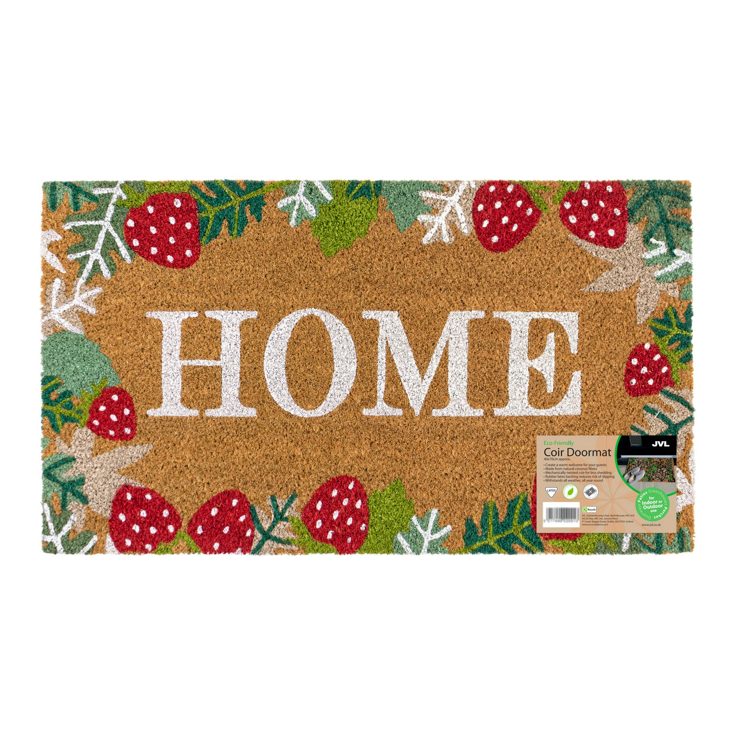 Jvl Latex Coir - Strawberry Fields 40X70cm - - Size: 40x7 - Image 3