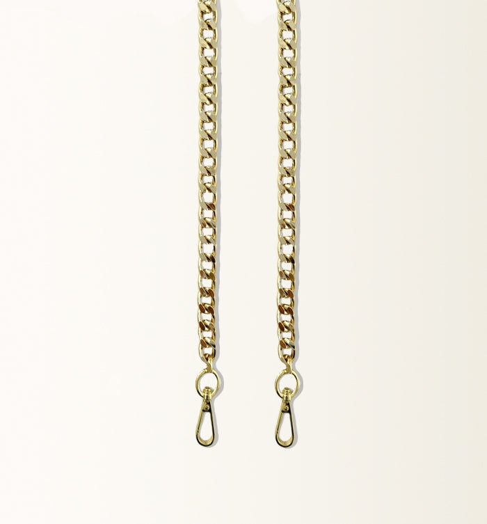 Apatchy London Gold Slim Flat Shoulder Chain Strap 55Cm