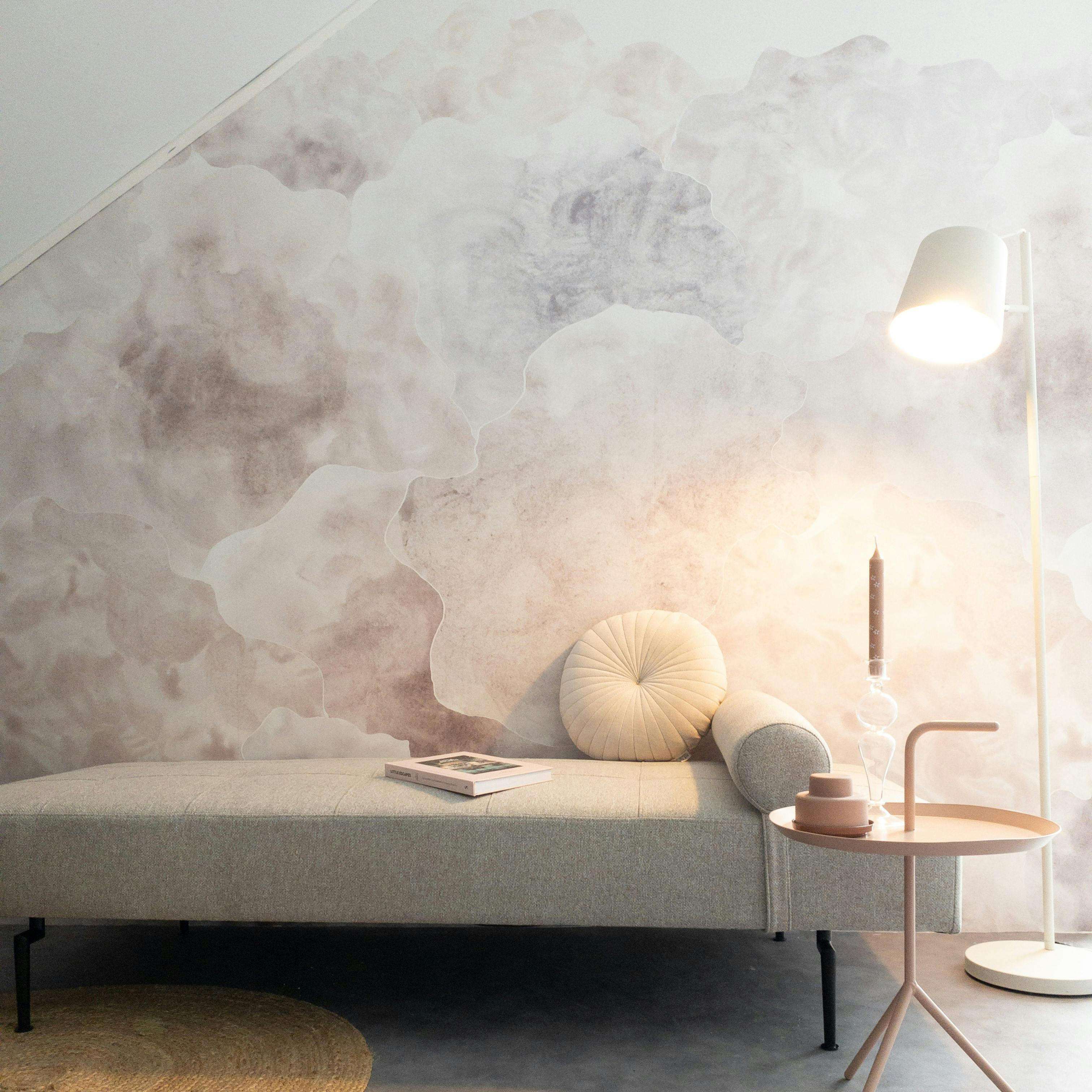Roomblush Beige Dreamy Heaven Eco 4 Lane Repeatable Wallpaper Mural 200 X 285Cm, Blush