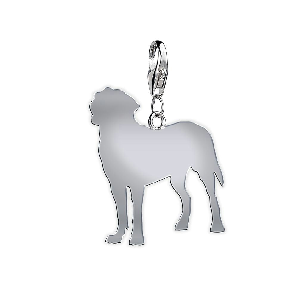 Mylee London Silver Great Swiss Mountain Dog Silhouette Charm - Clip On Charm - Yes