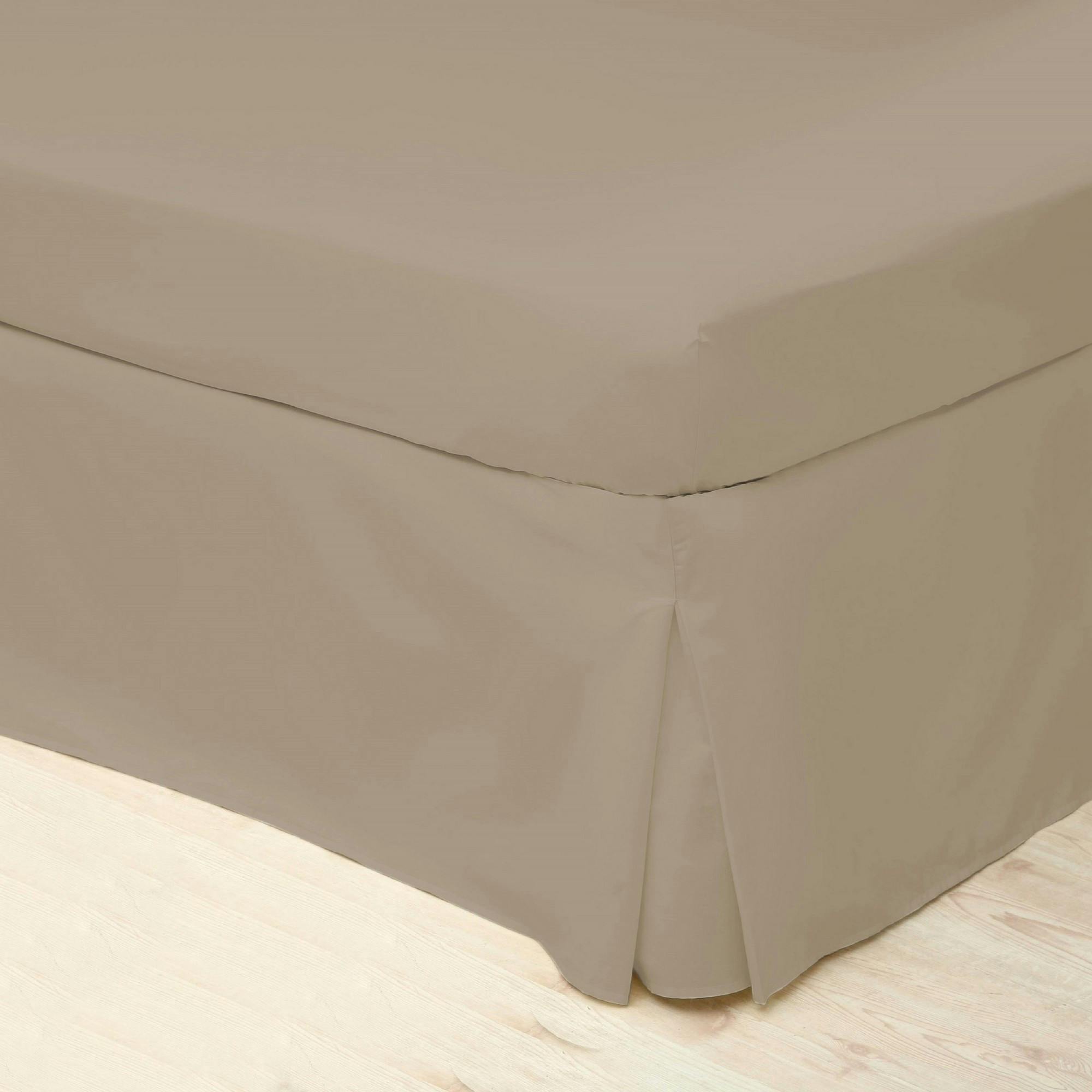 Belledorm Easycare Percale Platform Valance - Walnut Whip - Superking - Walnut Whip - 50% Cotton/50% Polyester