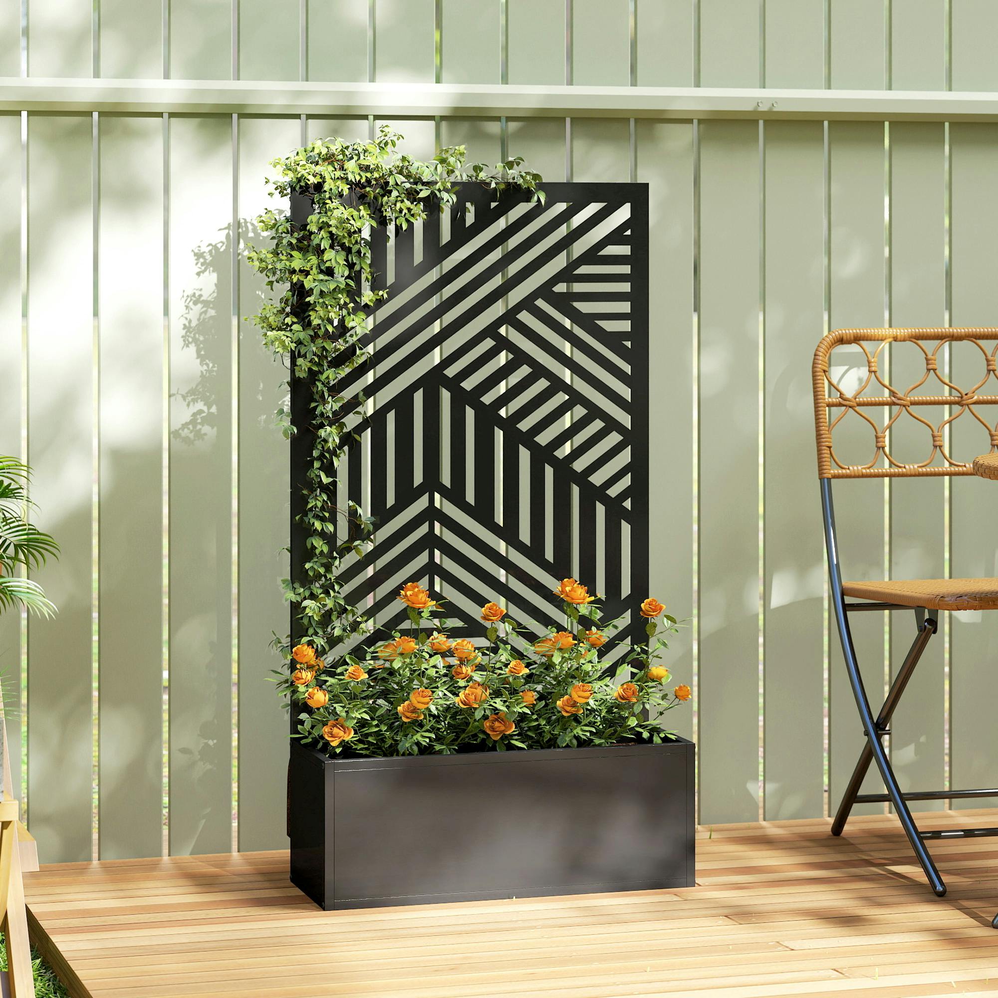 Rackhams Metal Garden Bed For Garden With Trellis, Raised Garden Bed - Raised Garden Bed With Trellis - 113 - 1