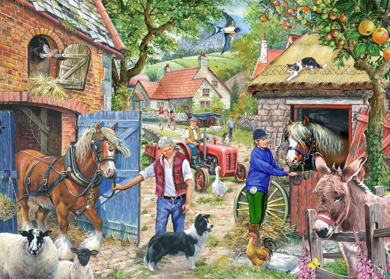 The House Of Puzzles Appletree Lane - 1000 Piece Jigsaw Puzzle