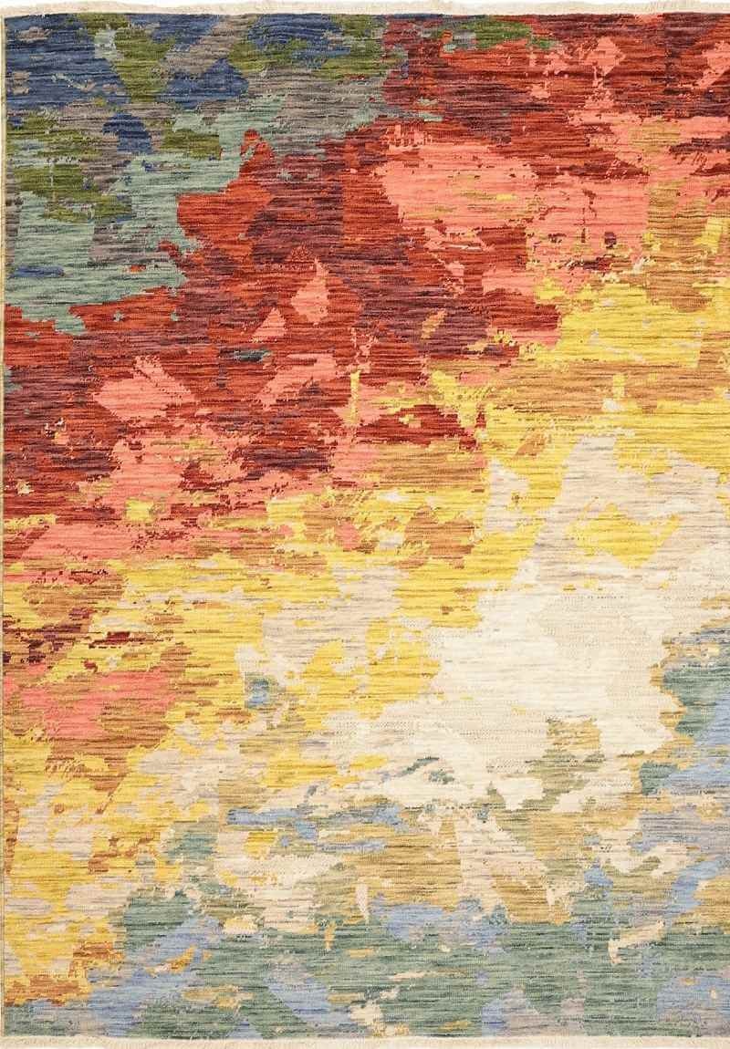 The Rugs Nomad Abstract Wool-Blend Rug – Multicolour - 120X180 Cm