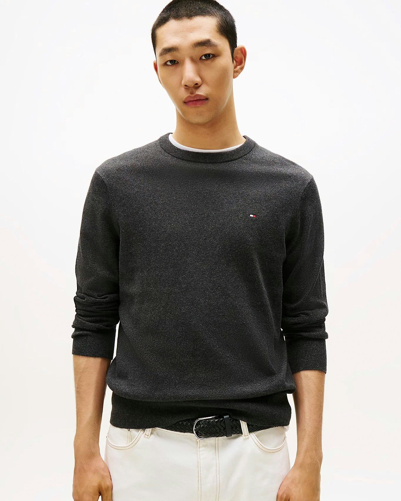 Tommy Hilfiger Men's Grey Crew Neck Jumper - Image 6