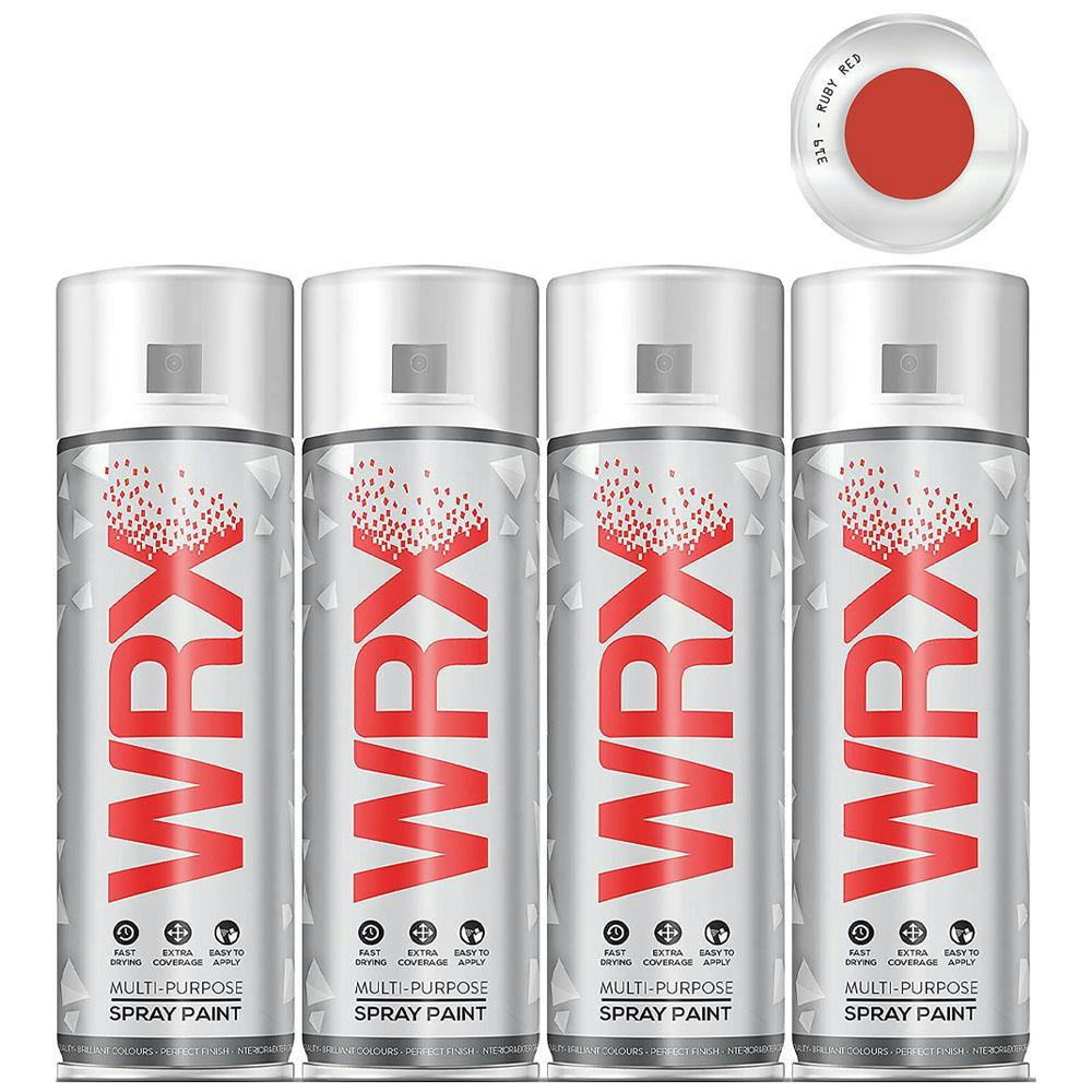Rackhams Red 5X Wrx Flat Ruby Spray Paint 400Ml - Image 6