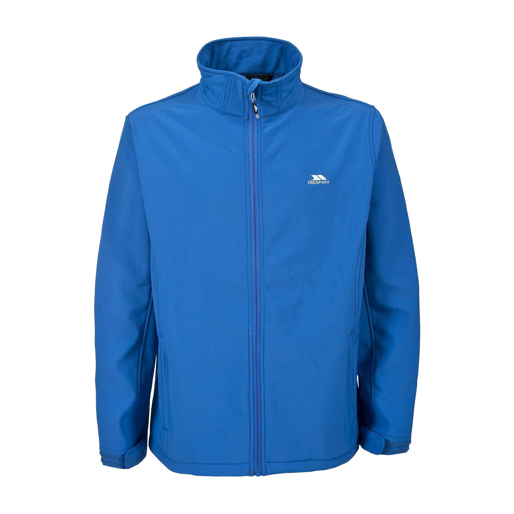 Trespass Men's Blue Vander Softshell Jacket - Bright - Xs - Bright - 94% Polyester/6% Elastane