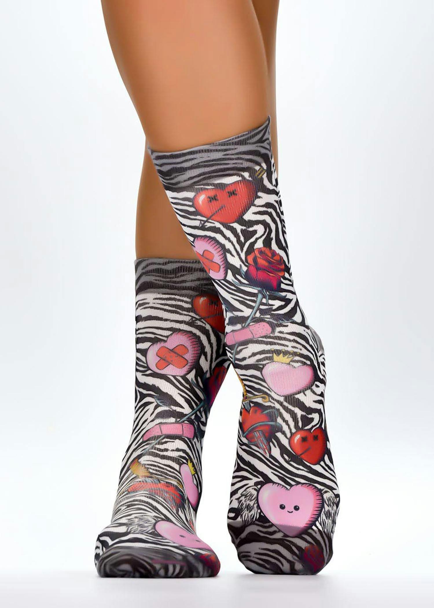 Jemsox Women's Broken Hearts Novelty Gift Socks