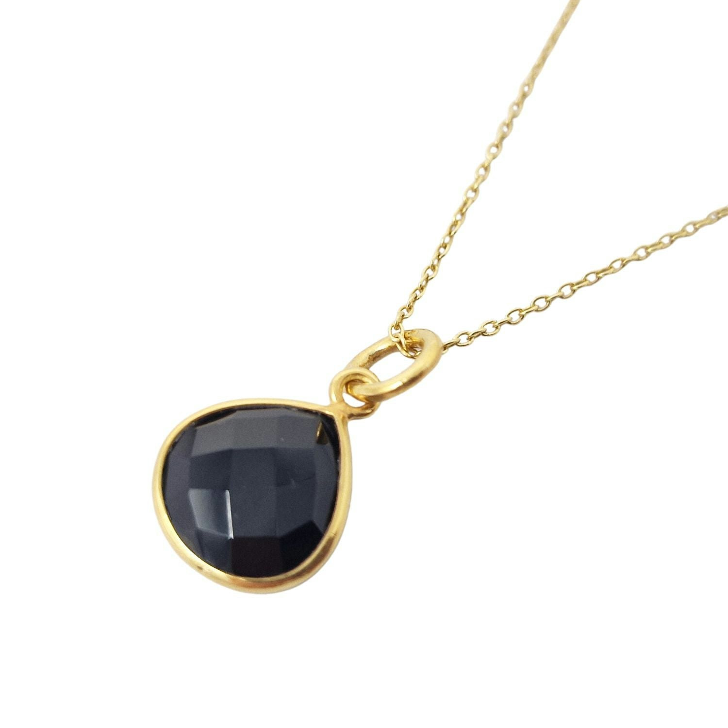 Harfi Gold/Black/Onyx 18Ct Plated Pendant Necklace