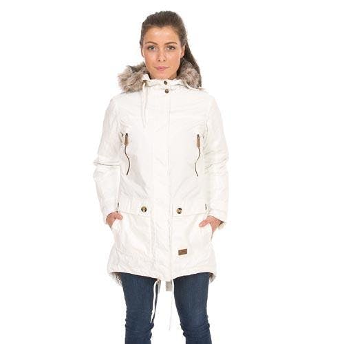 Trespass Women's Clea Waterproof Parka Jacket - Ghost - Xl