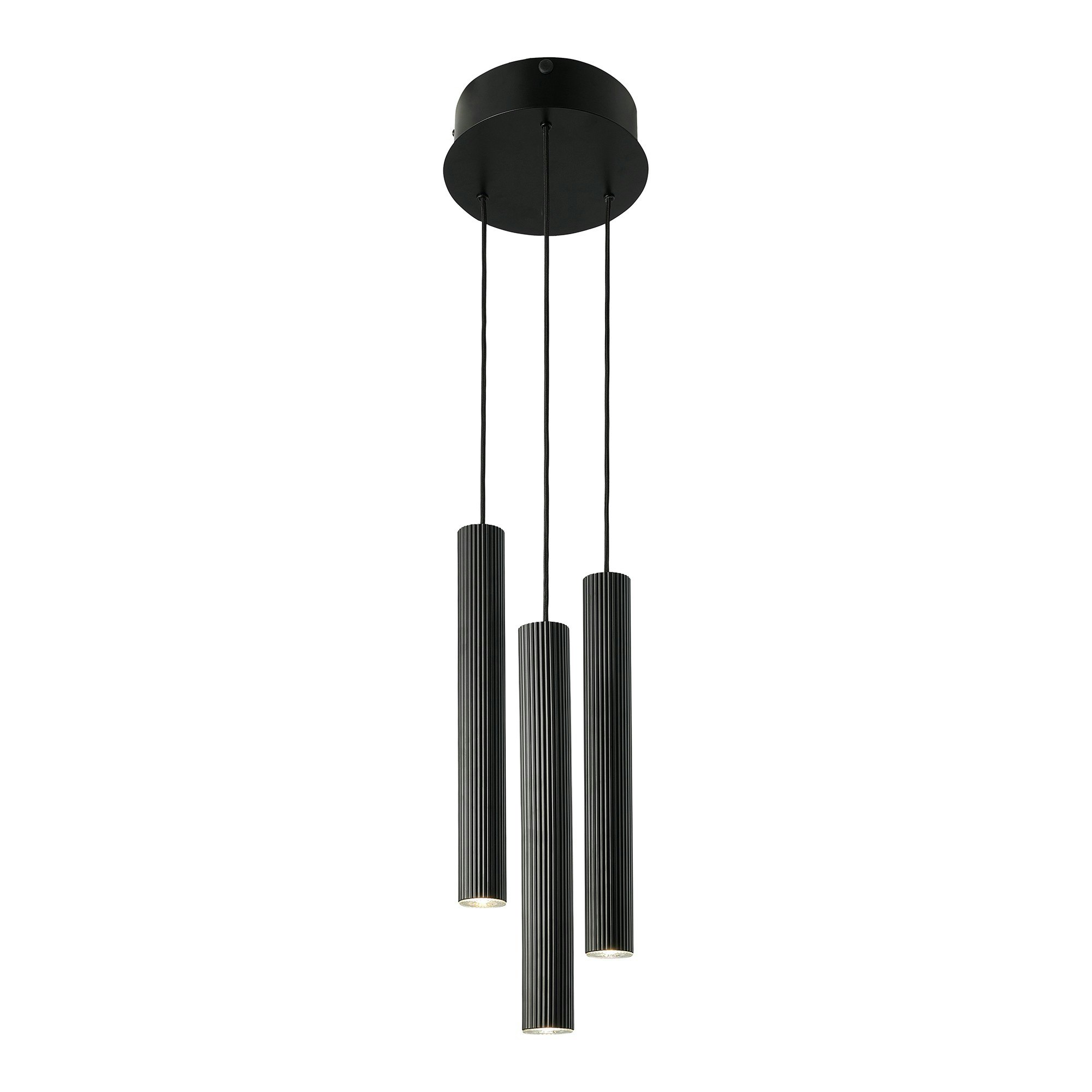 Rackhams Black Vico 3-Rondel | Ceiling Pendant | - Metal - 1