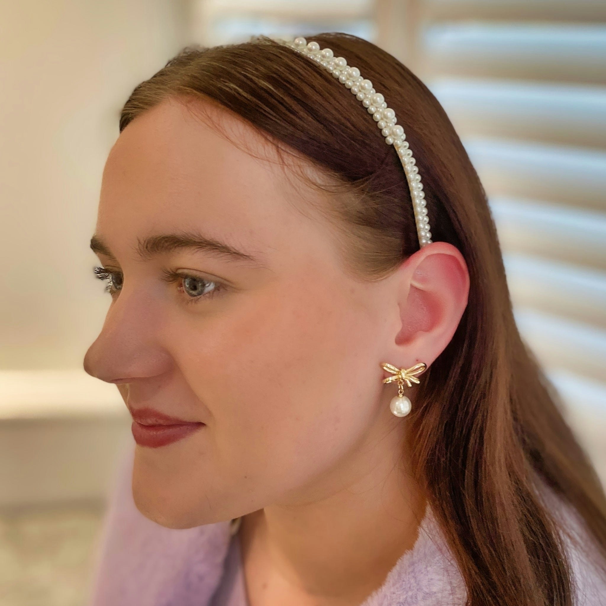 Queenmee Accessories Pearl Headband Thin Headband