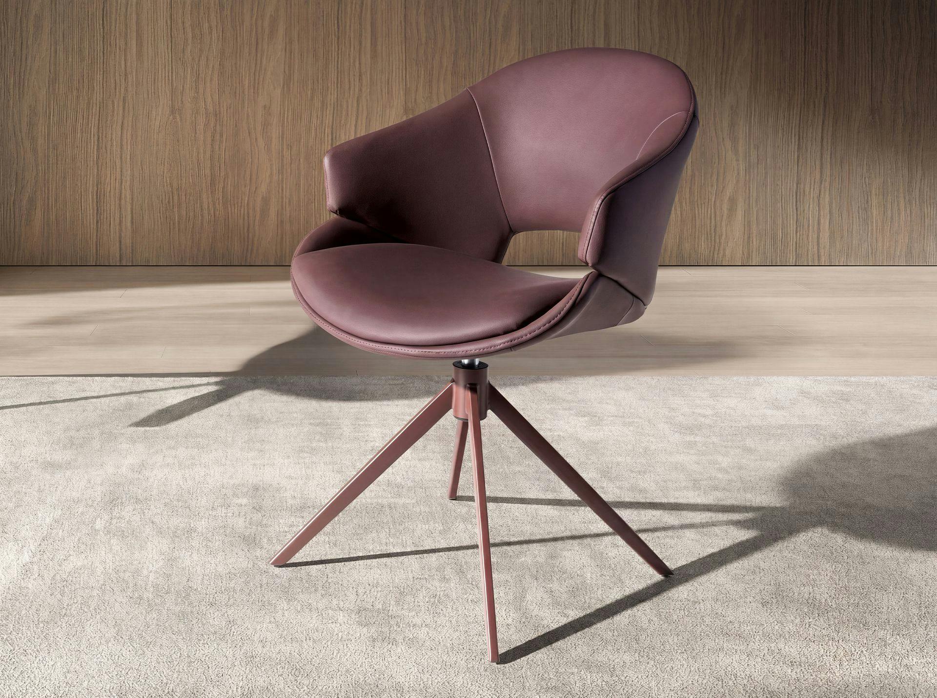 Rackhams Brown Copper Leatherette Swivel Chair 4243