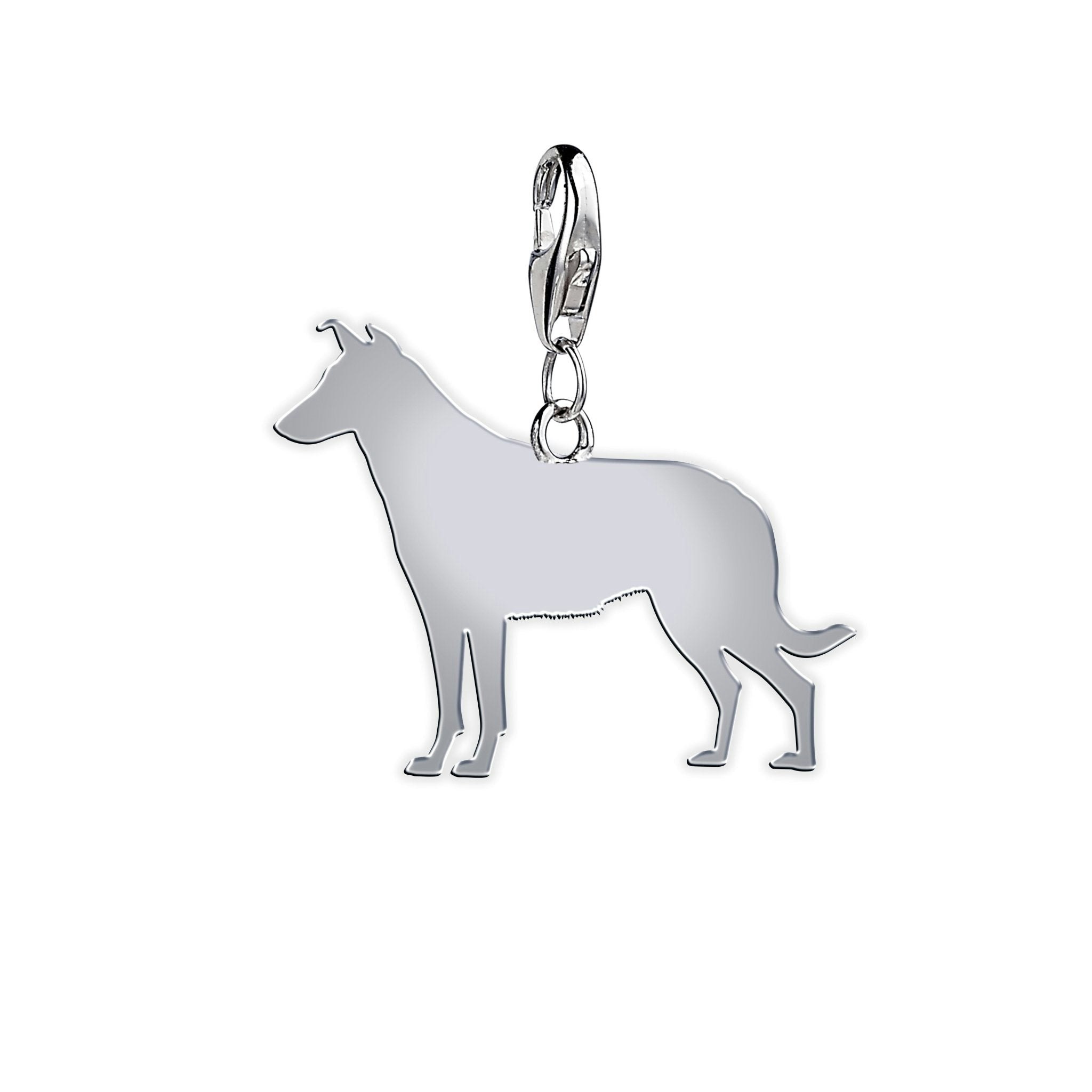 Mylee London Silver Smooth Collie Silhouette Charm - No - Clip On Charm