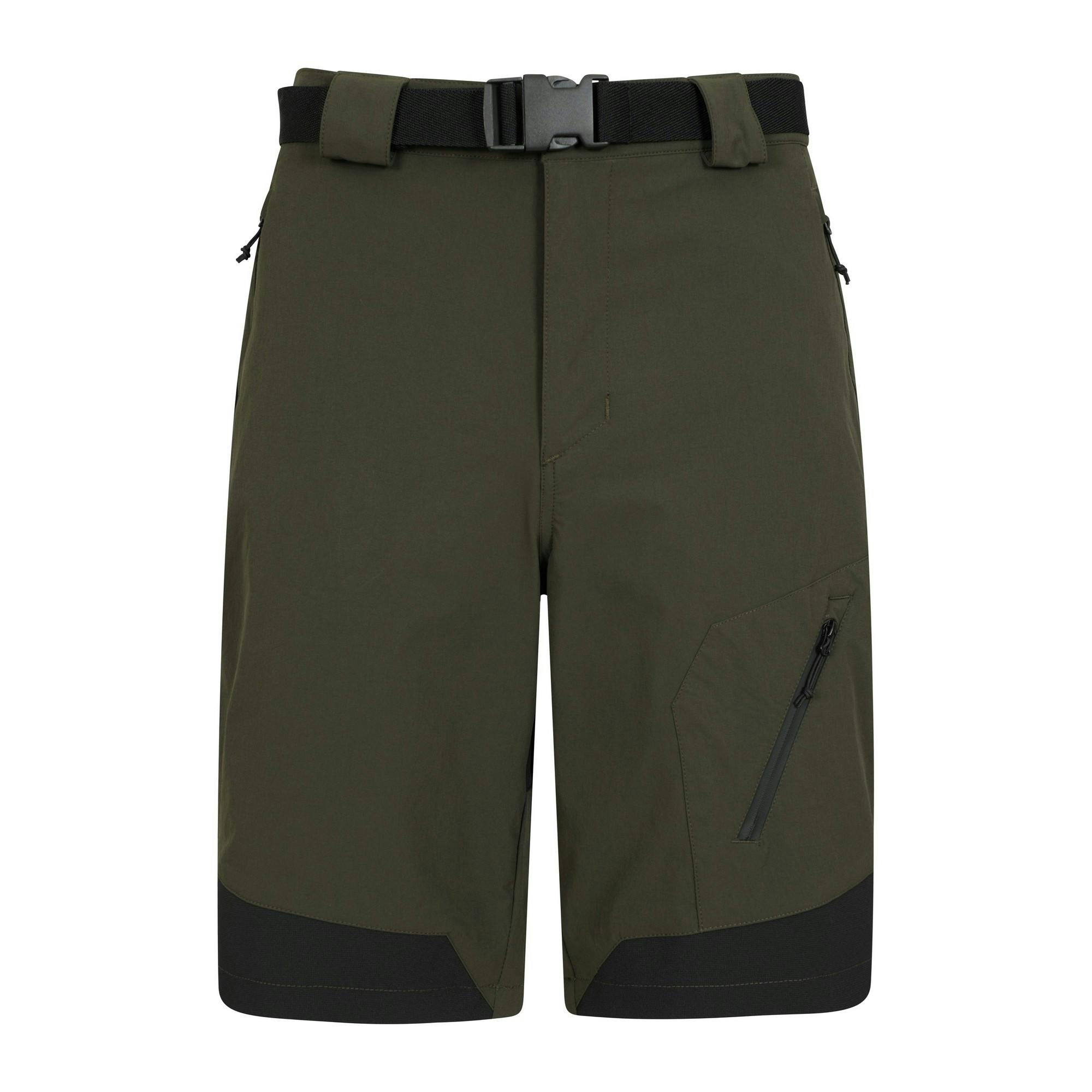 Mountain Warehouse Men's Green Forest Shorts - 40R - 90% Polyamide/10% Elastane