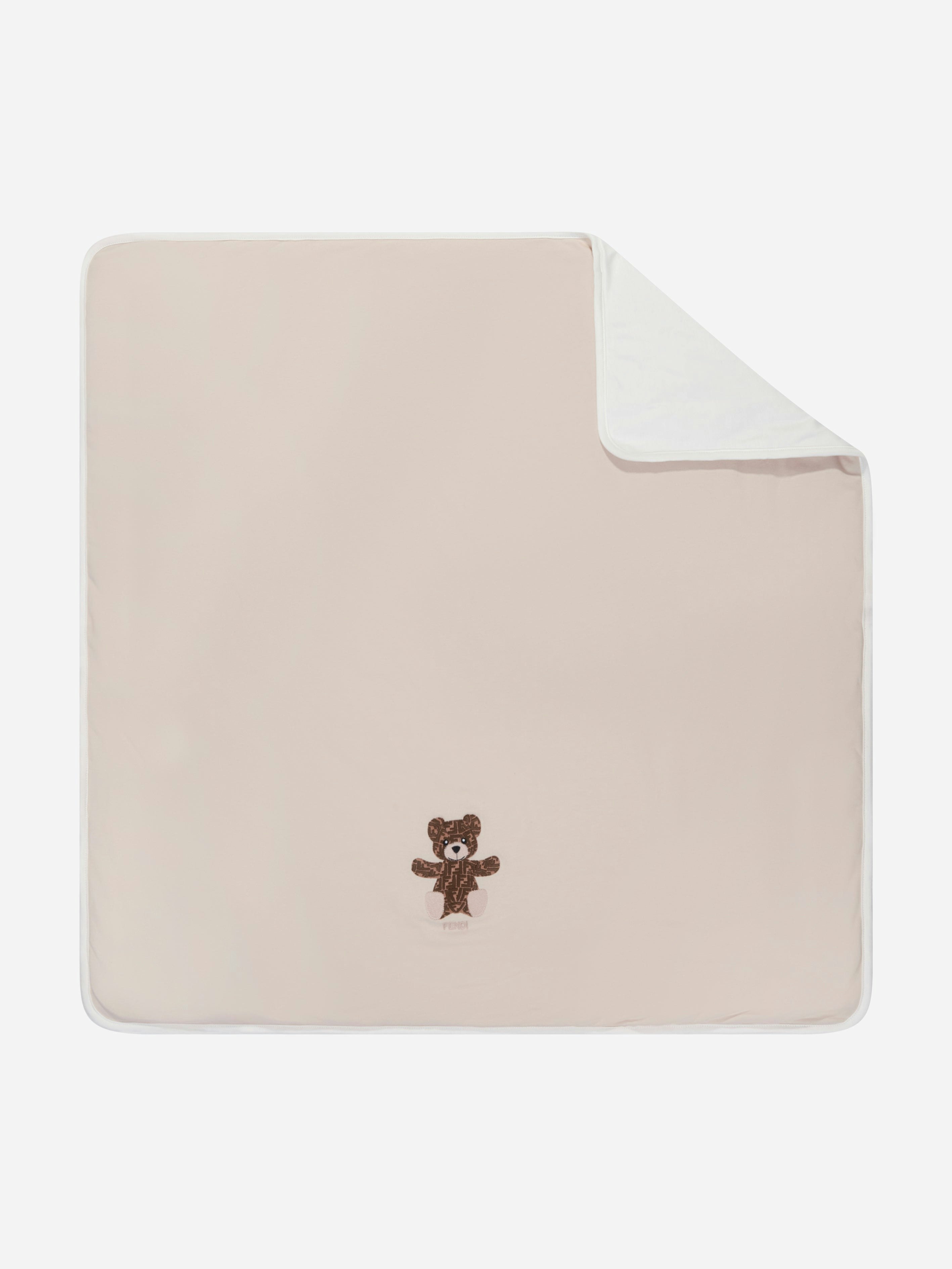 Rackhams Unisex Infant Beige Fendi Baby Bear Blanket In - One Size