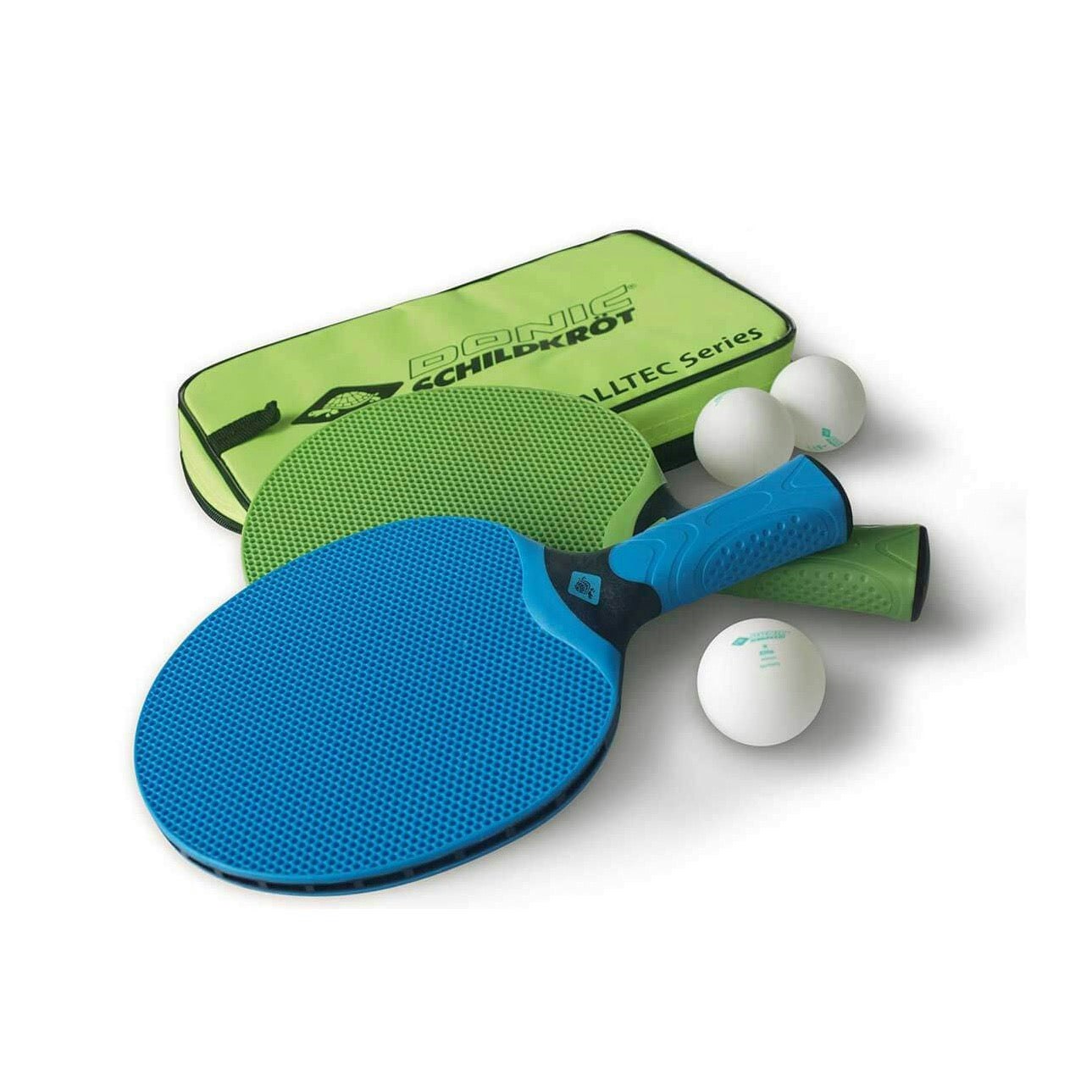 Blue/Green/White Donic-Schildkröt Alltec Hobby Bat And Balls Set