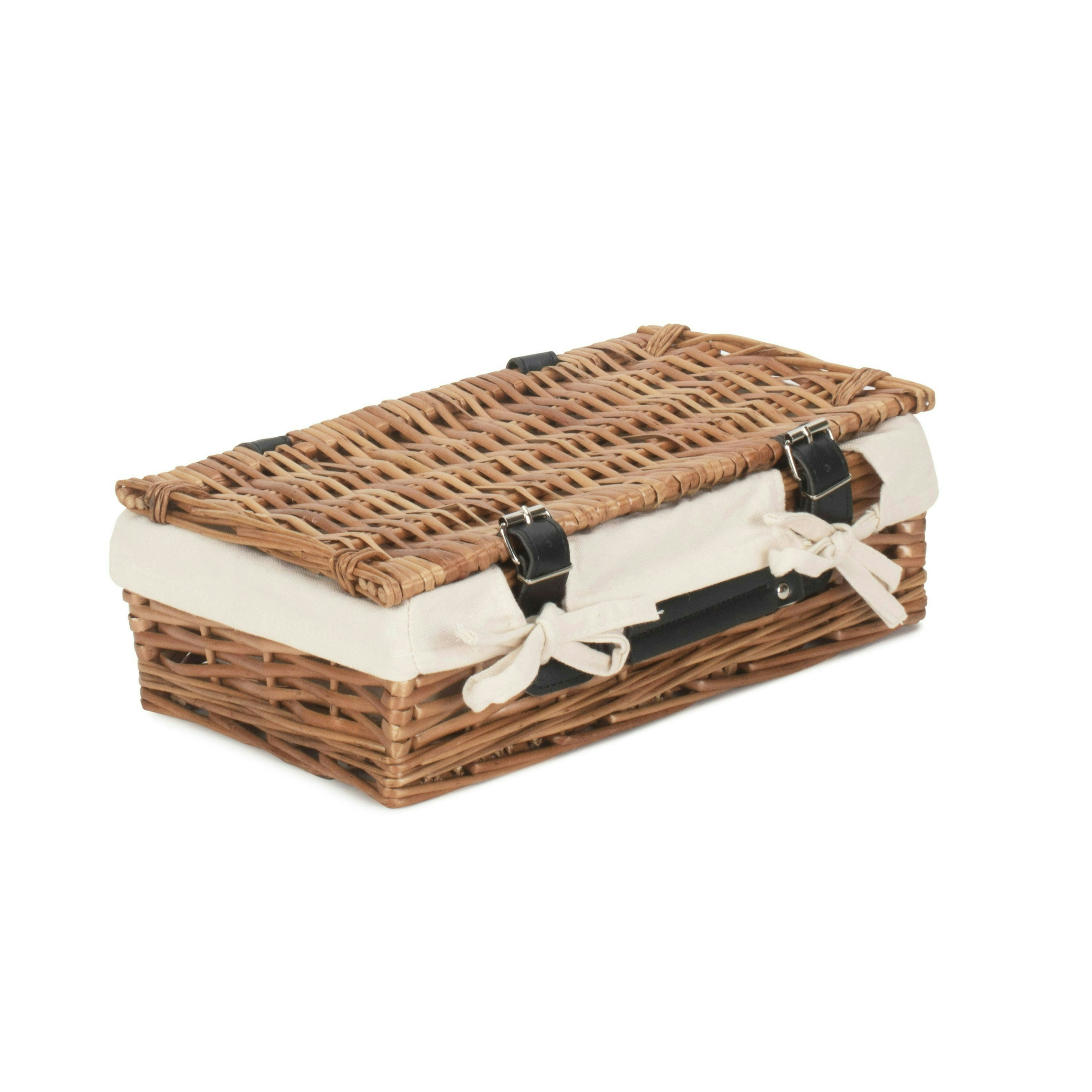 Red Hamper Red/White Hamper 34Cm Split Willow Wicker Packaging Basket