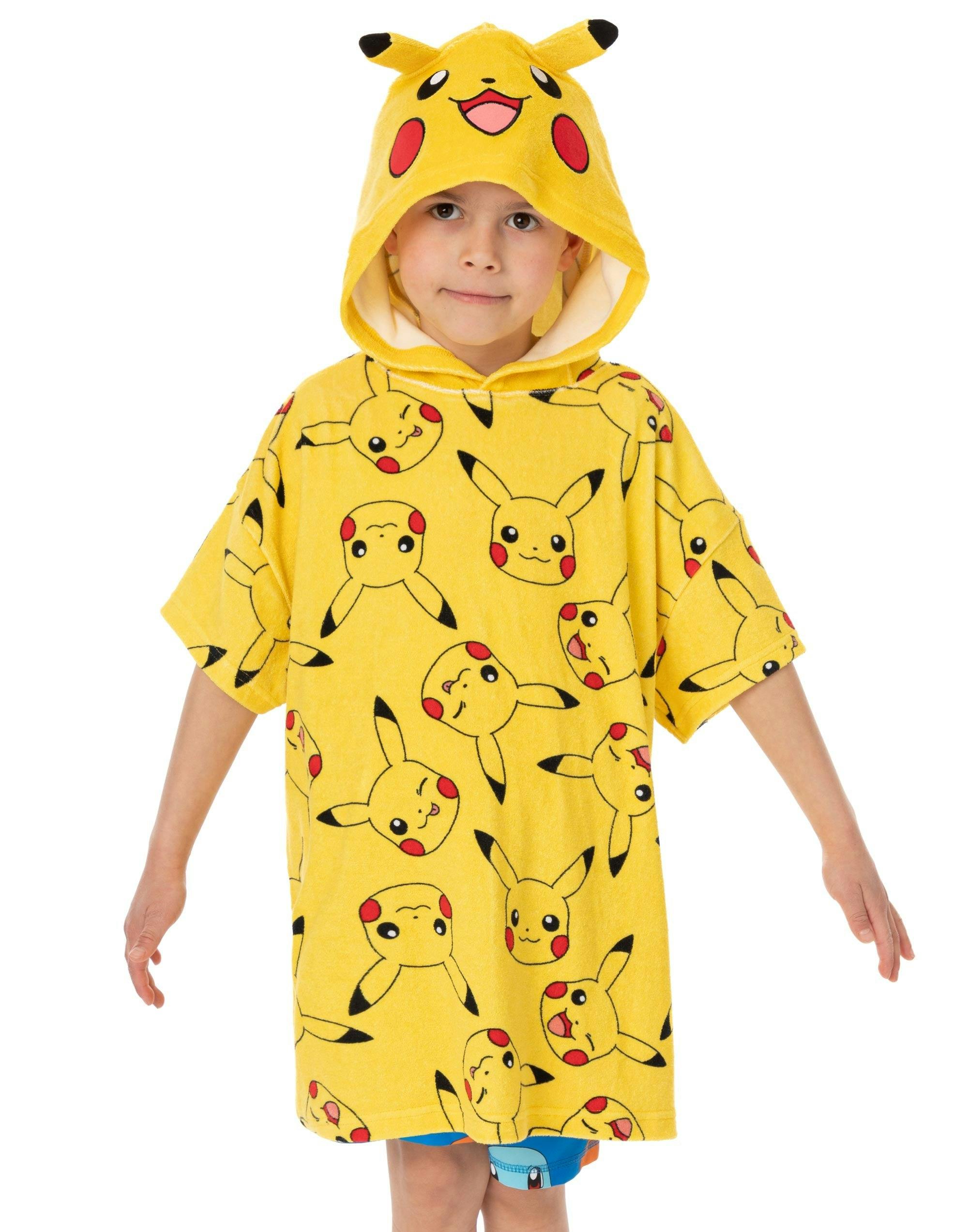 Vanilla Underground Unisex Kids Yellow Pokemon Poncho Towel - 3-6 Years