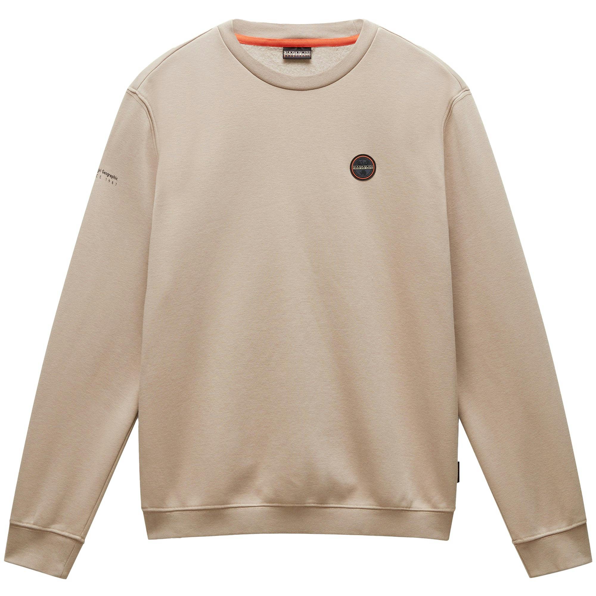 Napapijri Beige B-Badge Crew Sweat - Rocky - Small