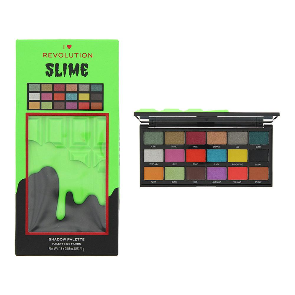 Makeup Revolution Black/Green I Love Revolution Eyeshadow Palette - Slime - Image 7