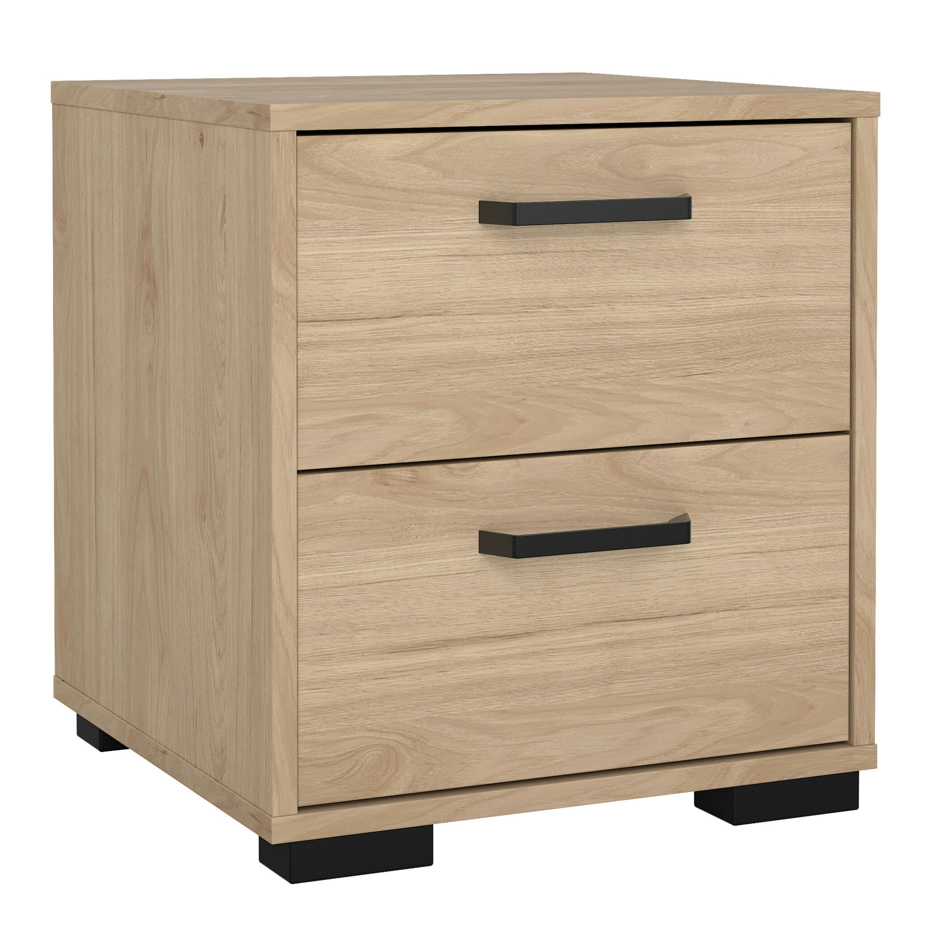 Rackhams Sofia Nightstand 2 Drawers Jackson Hickory - Oak - Manufactured Wood - 1