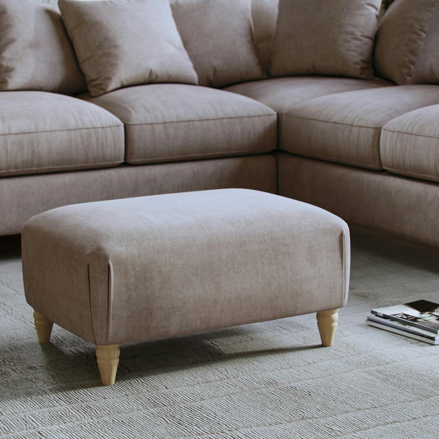The Great Sofa Company Beige Brentwood Footstool