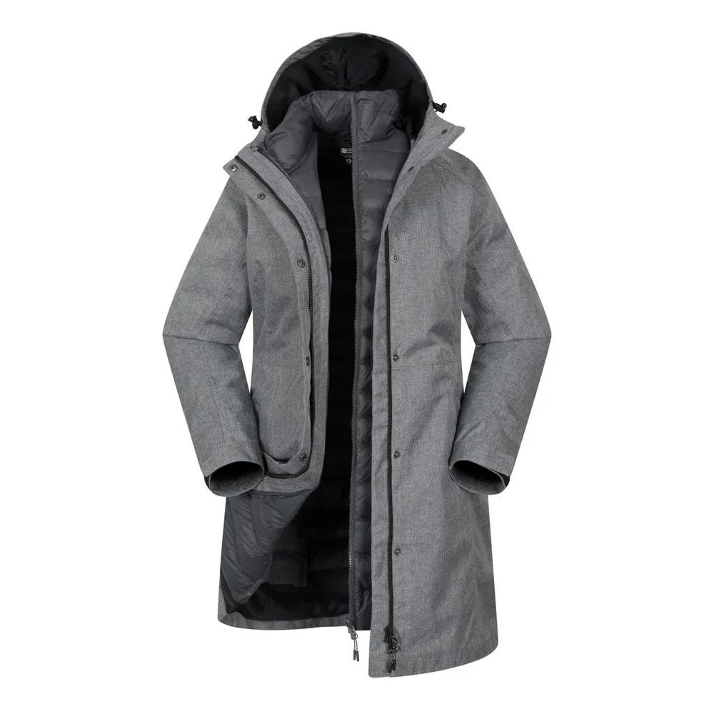 Mountain Warehouse Women's Dark/Grey Alaskan Long 3 In 1 Jacket - 20 Uk - 100% Polyester