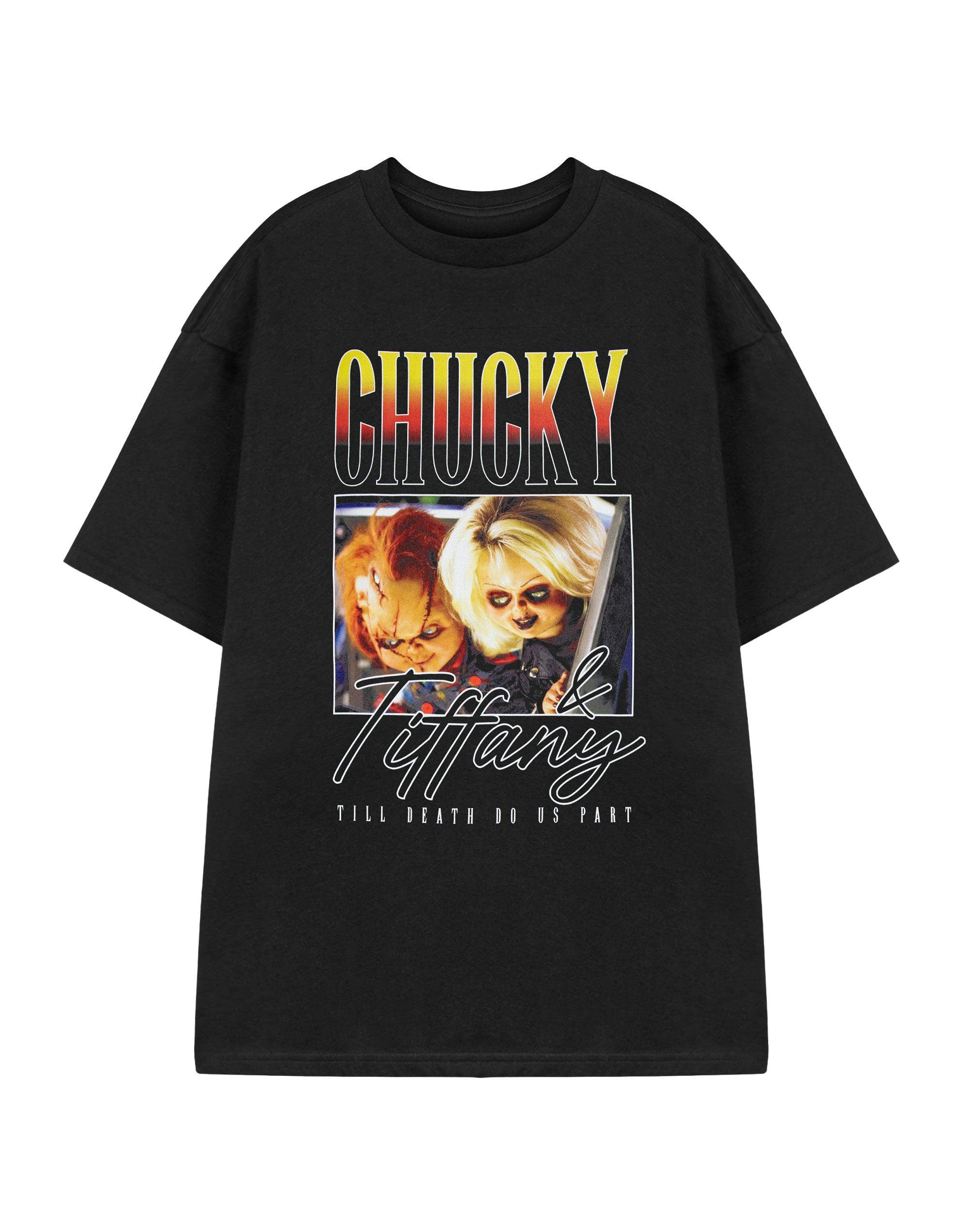 Vanilla Underground Unisex Black Chucky Death Do Us Part Short Sleeved T-Shirt - X-Large