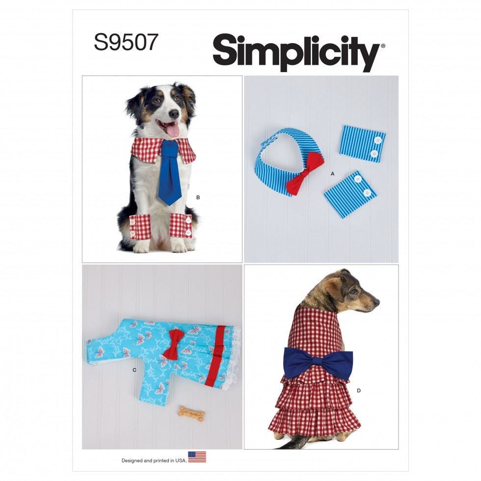 Simplicity Sewing Pattern 9507, Accessories For Pets, A (Xs-S-M-L-Xl) - Intermediate - A (Xs-S-M-L-Xl)