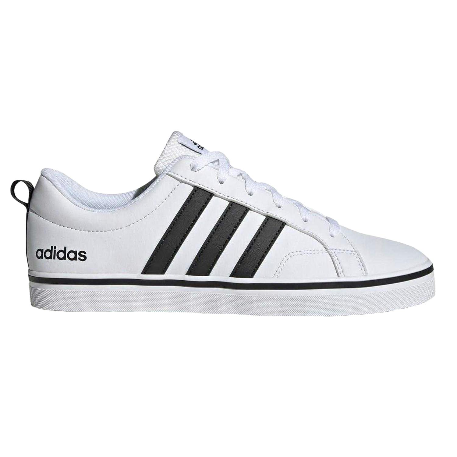 Adidas Men's White/Black Vs Pace 2.0 3 Stripes Trainers - 10.5 Uk - 100% Mixed