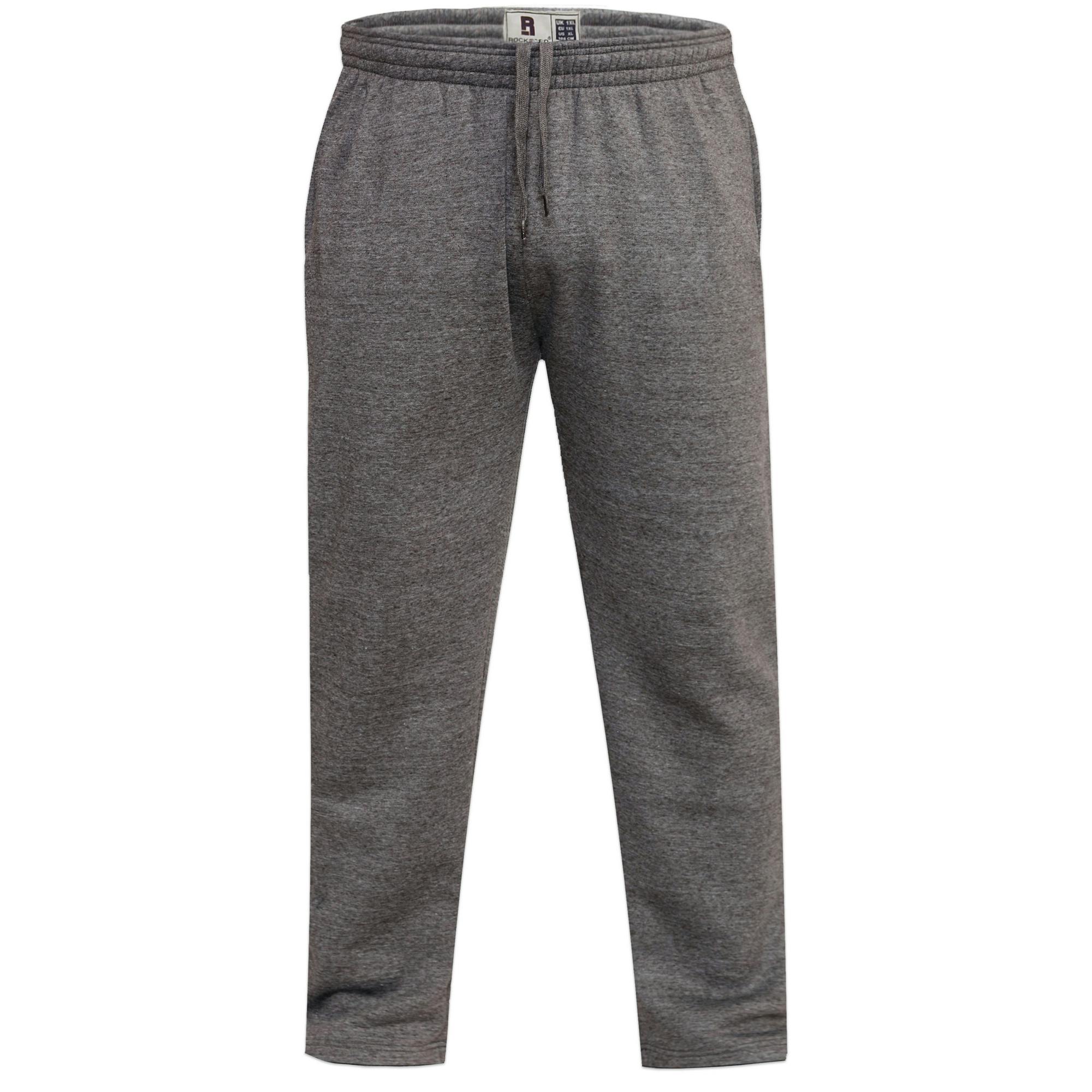 Duke Men's Grey D555 Albert Rockford Open Hem Kingsize Jogging Bottoms - 7XL - 65% Polyester/35% Cotton