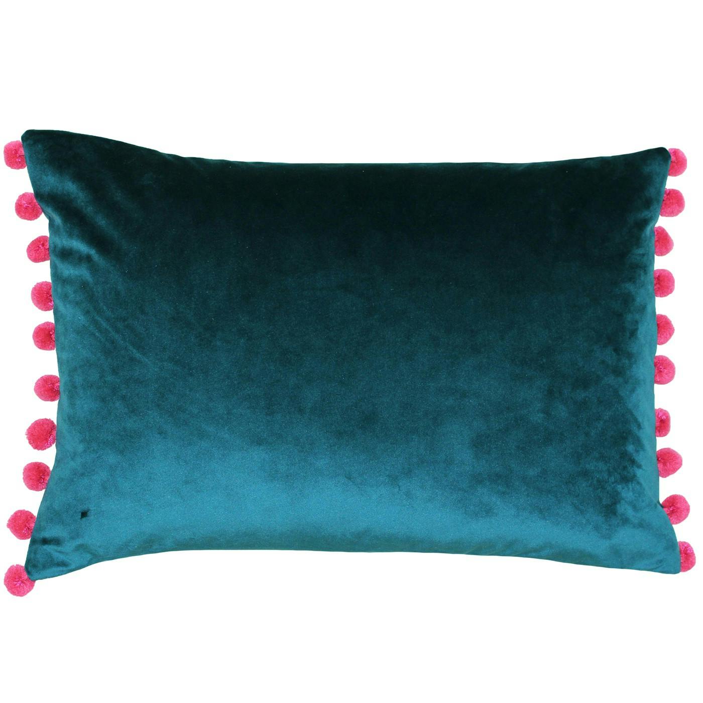 Paoletti Light Fiesta Rectangle Cushion Cover - Teal/Berry - 35 X 50Cm - Teal/Berry - 100% Polyester