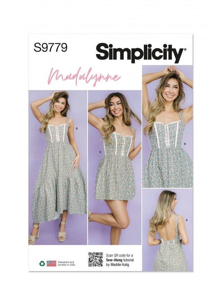 Simplicity Women's Sewing Pattern 9779, Dresses For K5 (8-10-12-14-16) - Intermediate - K5 (8-10-12-14-16)