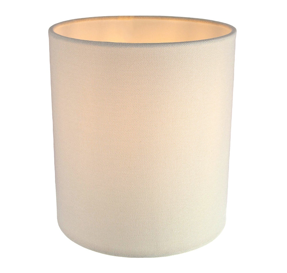 Rackhams Cream Contemporary And Elegant Soft Linen Fabric 18Cm High Cylinder Lamp Shade