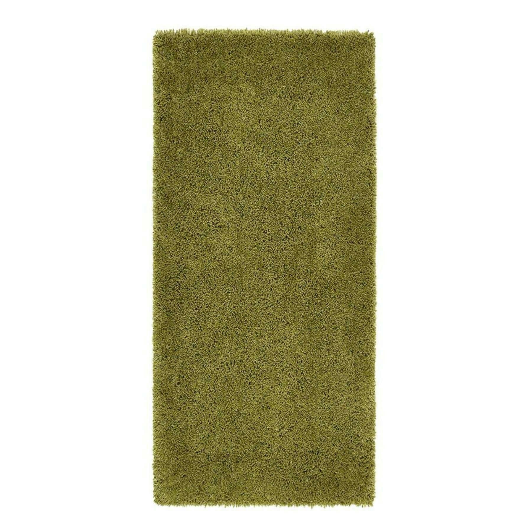 The Rugs Green Chicago Olive Shaggy Rug - 67X200 Cm